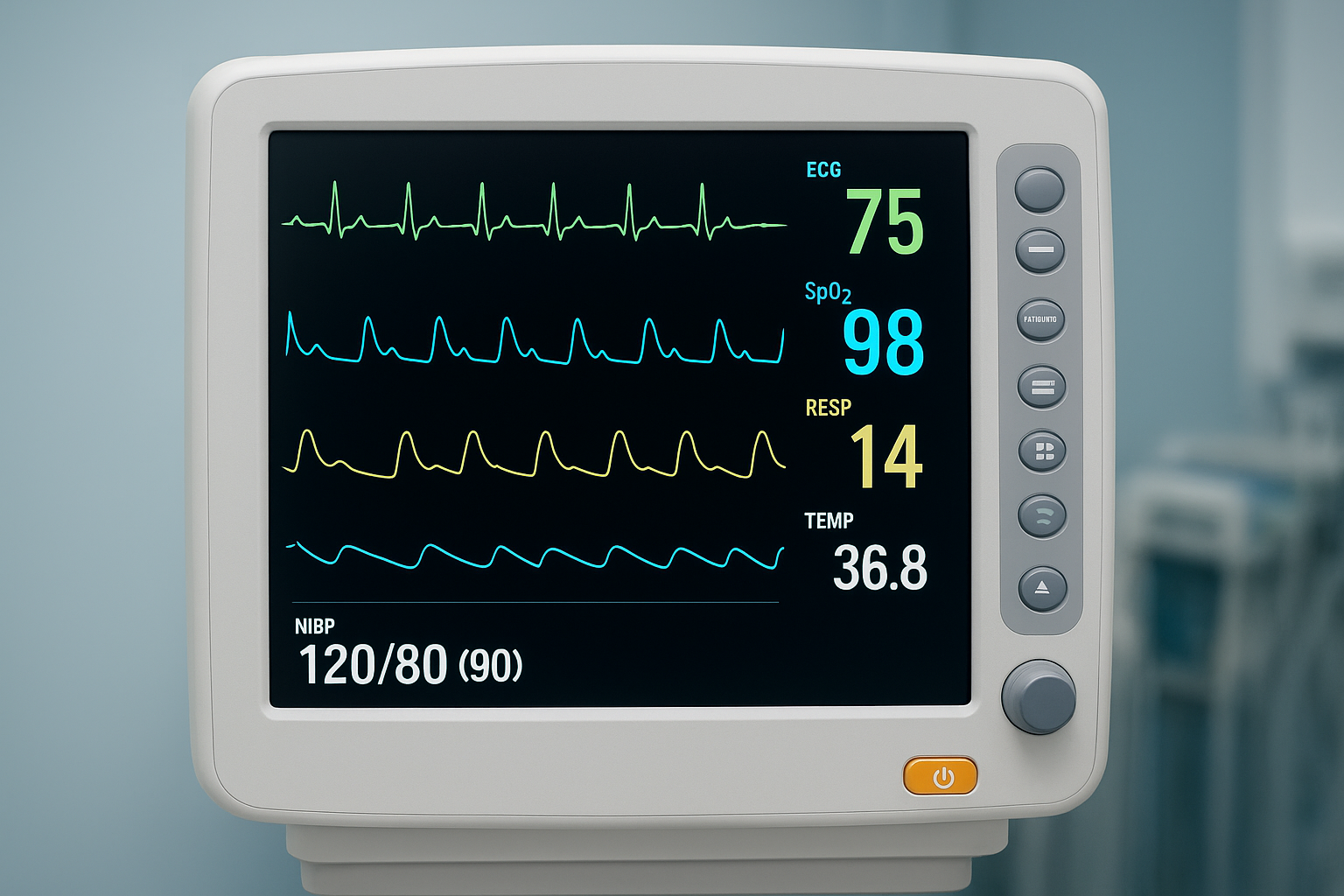 un moniteur multiparamètre pour assurer une surveillance continue du patient au cours de l’anesthésie
