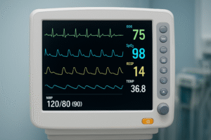un moniteur multiparamètre pour assurer une surveillance continue du patient au cours de l’anesthésie